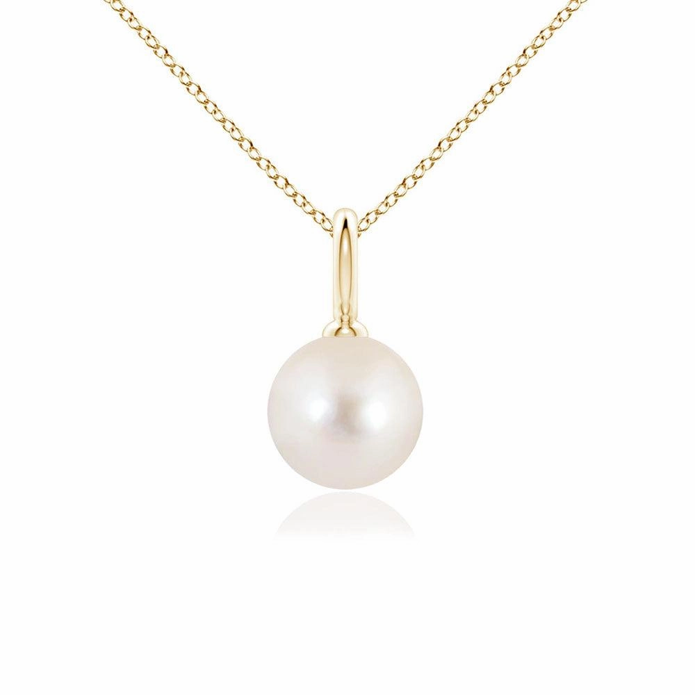 Chic Pulse 8mm Classic Freshwater Cultured Pearl Solitaire Pendant