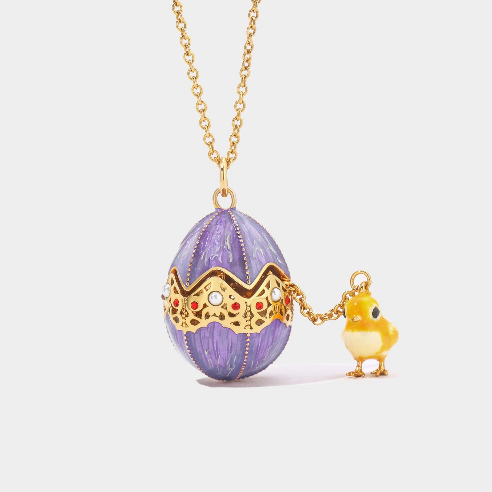 Youth Gift Chicken in Egg Locket Necklace