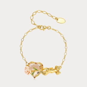 Perfectly Viewed Champagne Rose Heart Bracelet