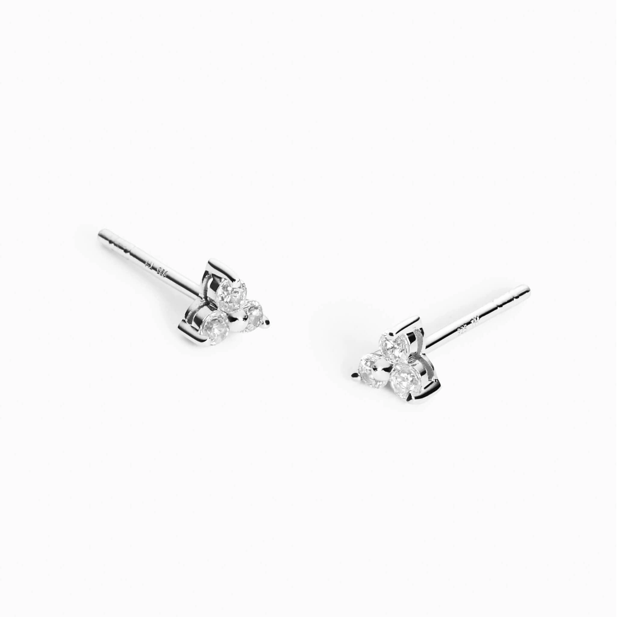 Holiday Ready Trillium Studs Silver