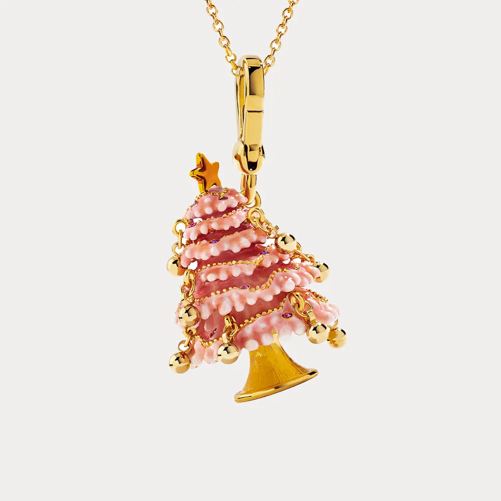 Signature Form Elegant Highlight Christmas Tree Locket Necklace