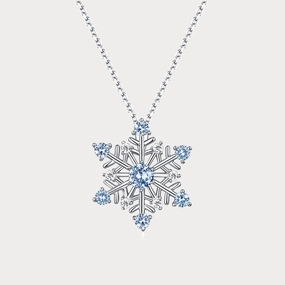 Christmas Snowflake Necklace Luxe For Less