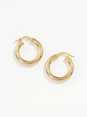 Handmade Jewelry Modern Edge Chubby Hoops