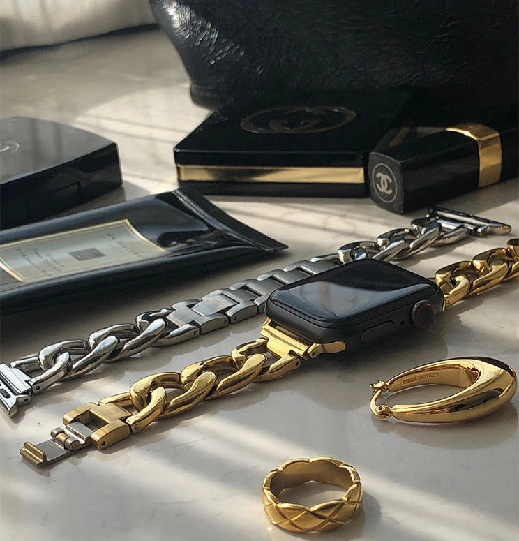 Chunky Flat Link iWatch Strap Dramatic Flare Easy Style