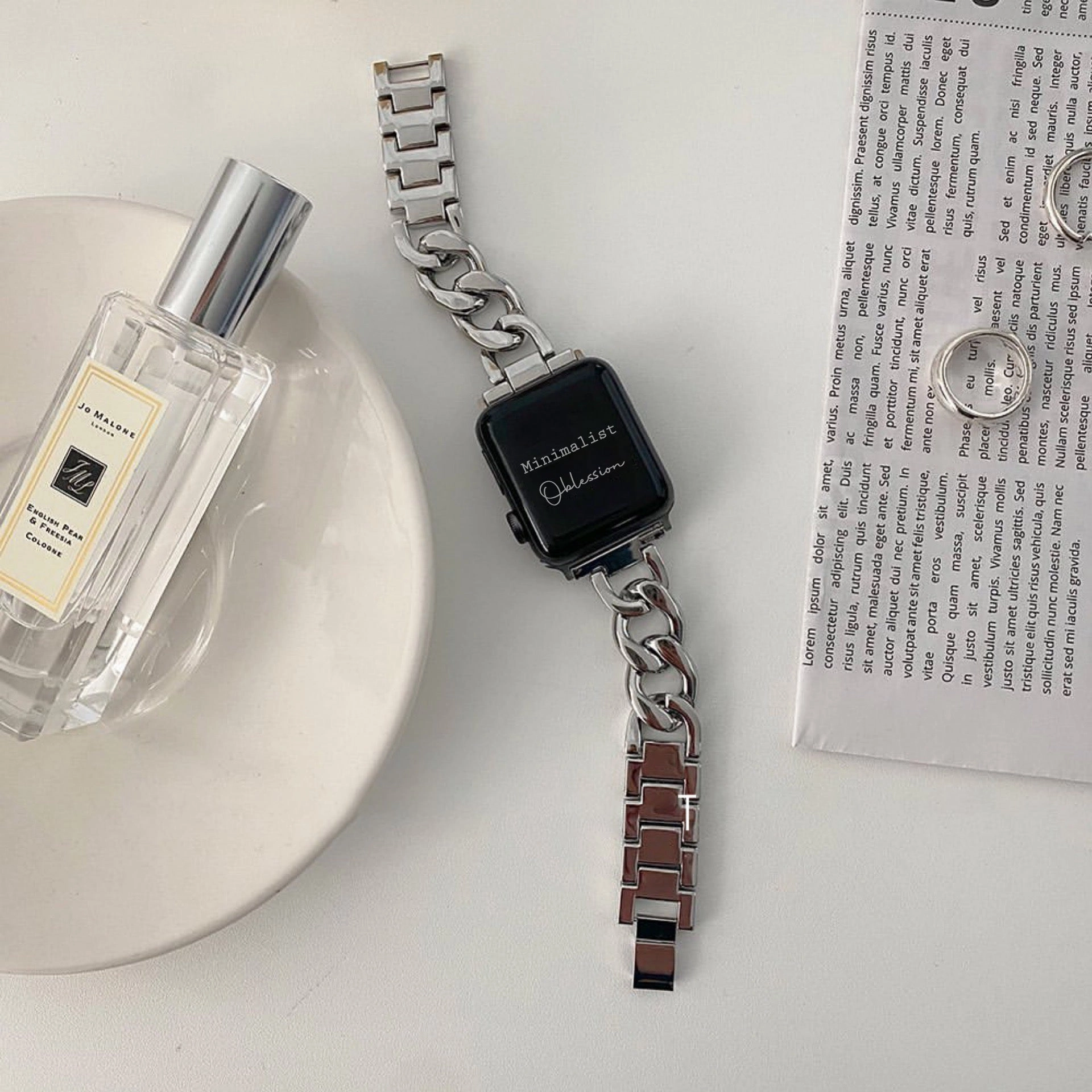 Natural Spark Everyday Chic Chunky Flat Link iWatch Strap