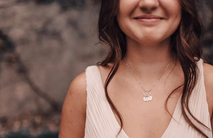 Ideal Jewelry Value Accessory Circle Initial Necklace