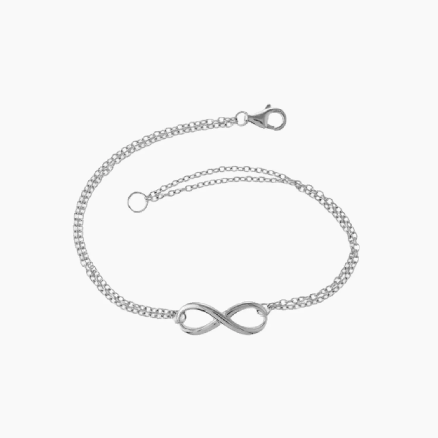 Classic Infinity Sterling Silver Bracelet Exquisite Accent Bold Charm