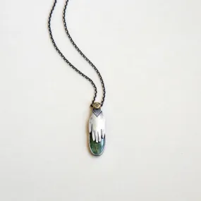 Premium Accent Hand Milagro Necklace - Oxidized Sterling Silver, Brass   Jade Gemstone