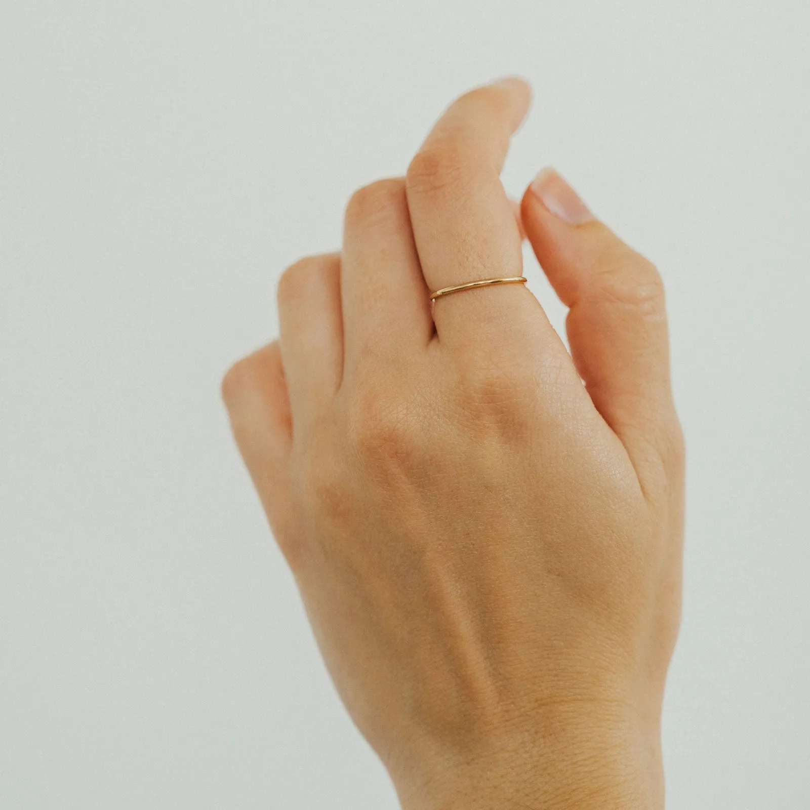 Minimal Sparkle Classic Ring - 14K Solid Gold