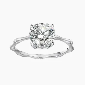 Dazzling Edge Classic Sterling Silver Cushion Cut Engagement Ring