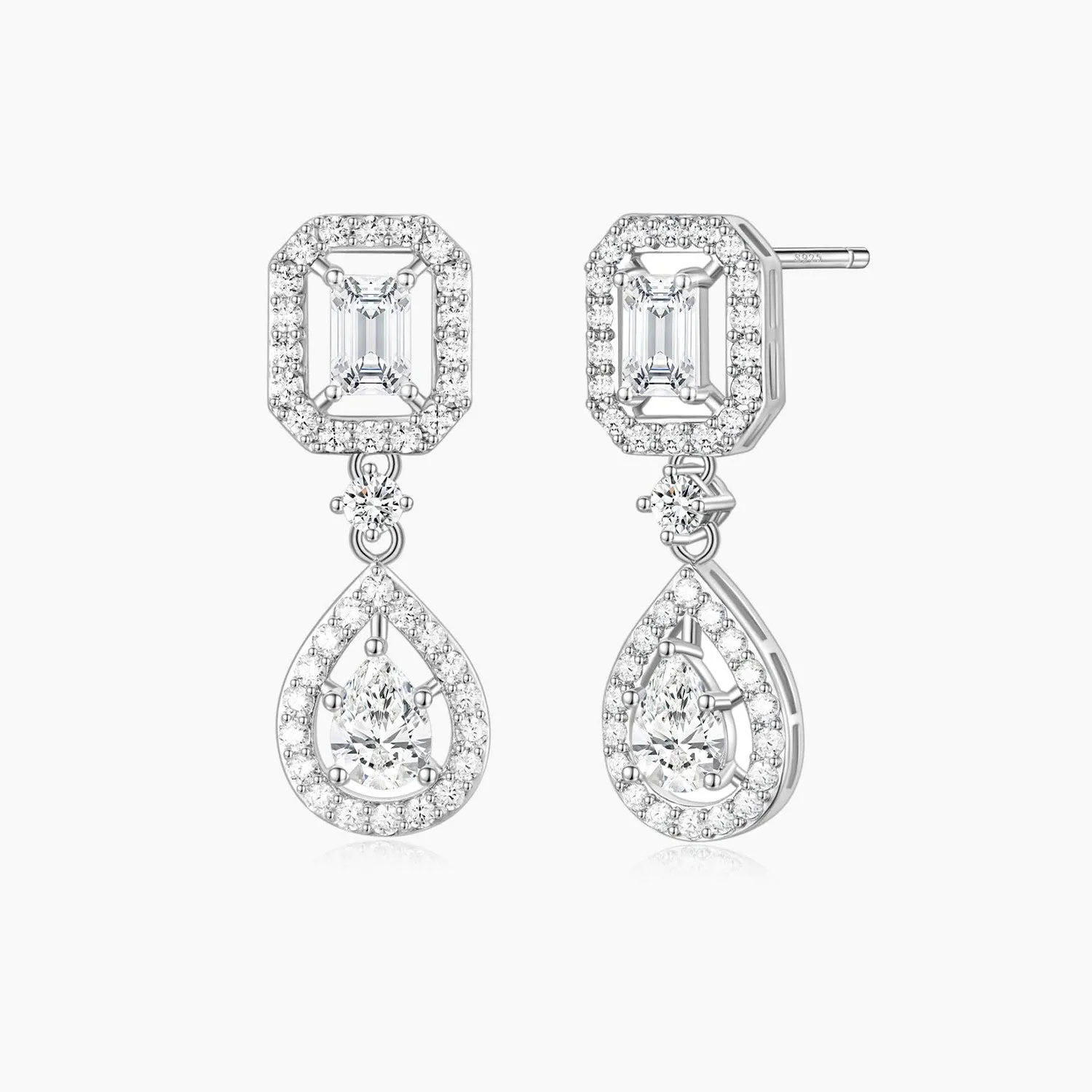 Regal Teardrop Earrings Charming Stones