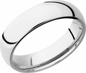 Cobalt chrome 6mm domed band with laser-carved roman numerals Clean Spark Premium Detail