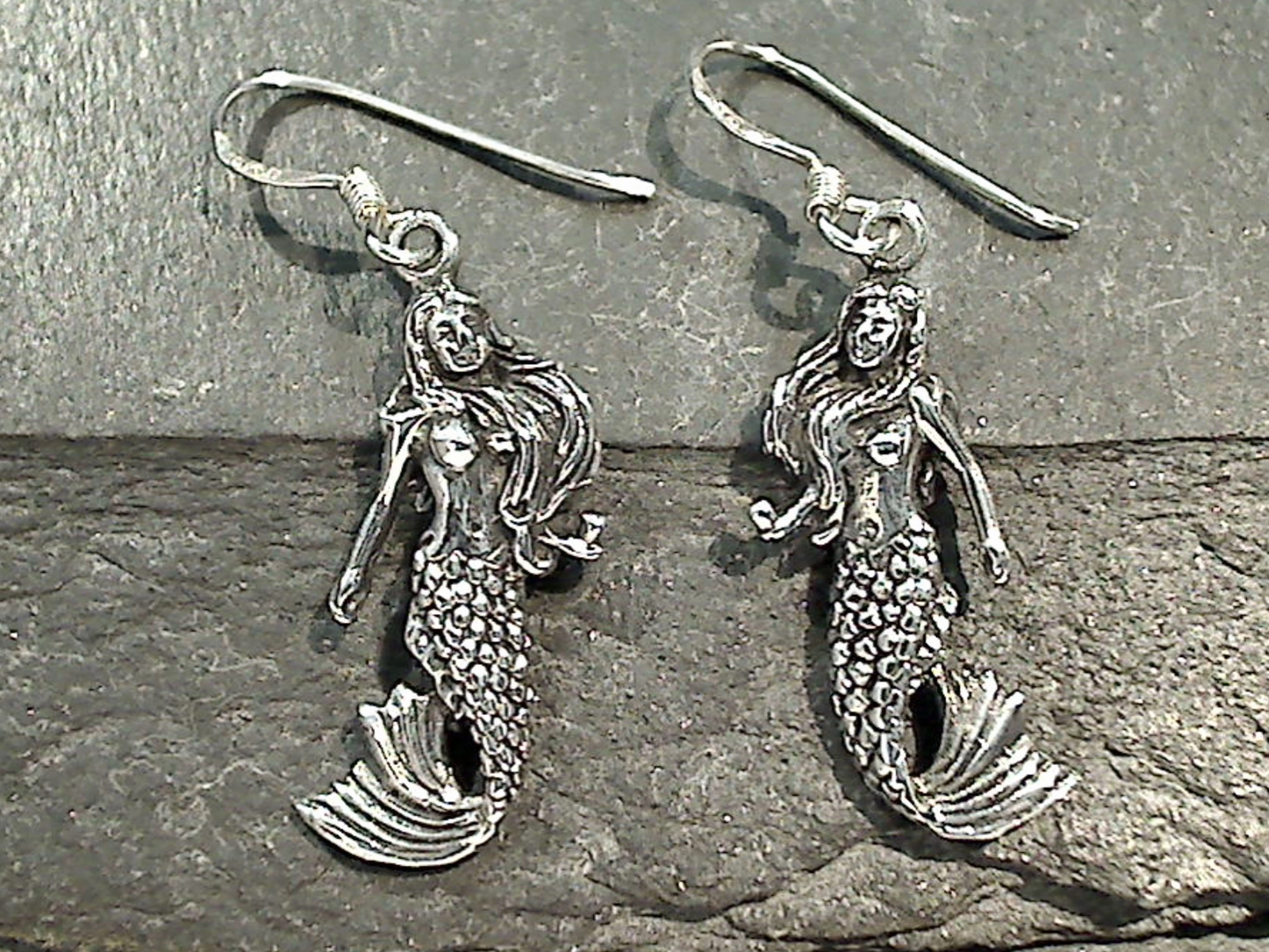 Sterling Silver Mermaid Earrings Magnificent Accent