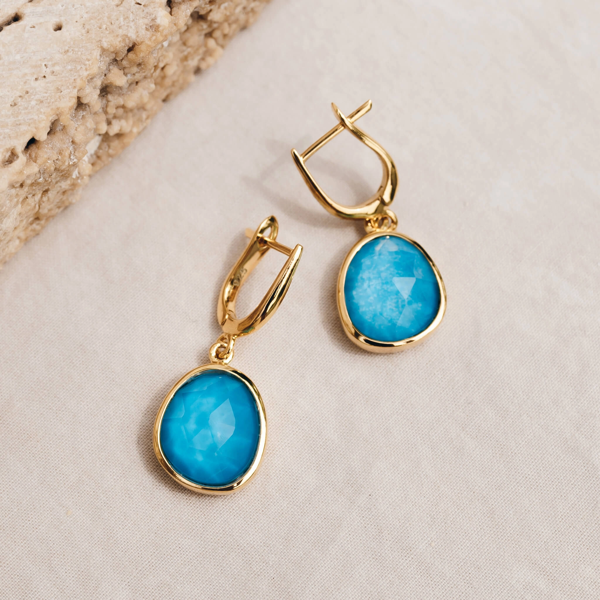 Amalfi Blue Statement Earrings - Serendipity Luxurious Gem
