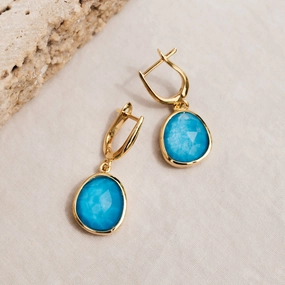 Amalfi Blue Statement Earrings - Serendipity Luxurious Gem