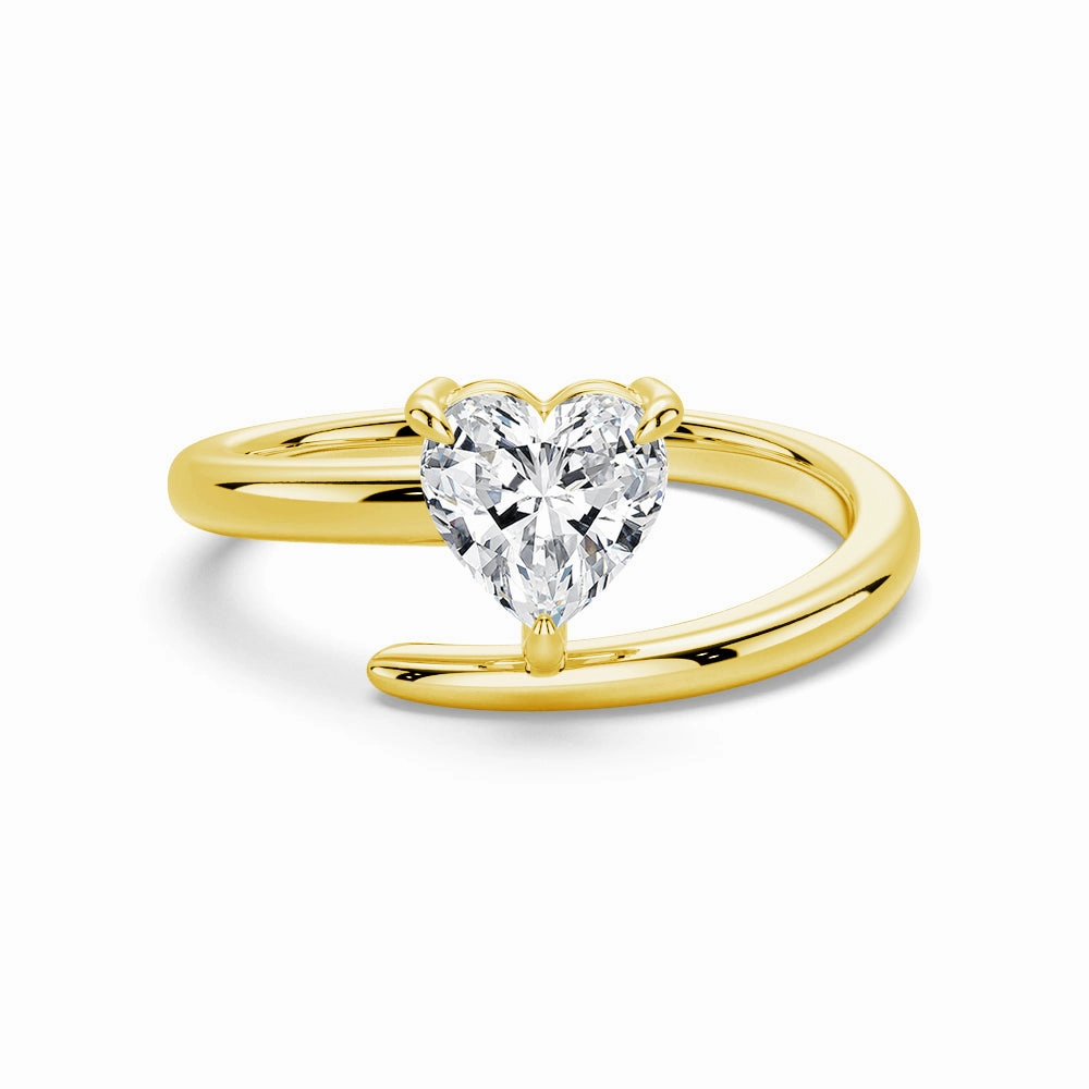 Lustrous Detail Easy Style Refined Classic Heart Shaped Lab Grown Diamond Promise Ring