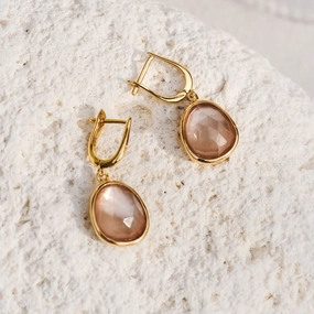 Dusty Coral Statement Earrings - Serendipity Outdoor Set Statement Form