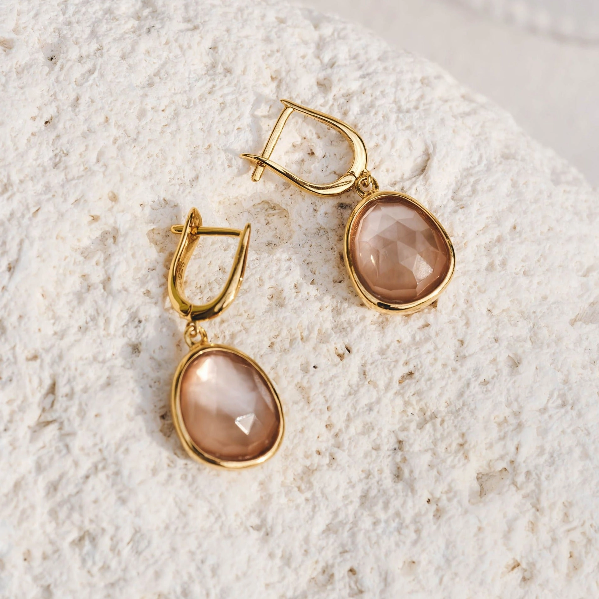 Dusty Coral Statement Earrings - Serendipity Outdoor Set Statement Form