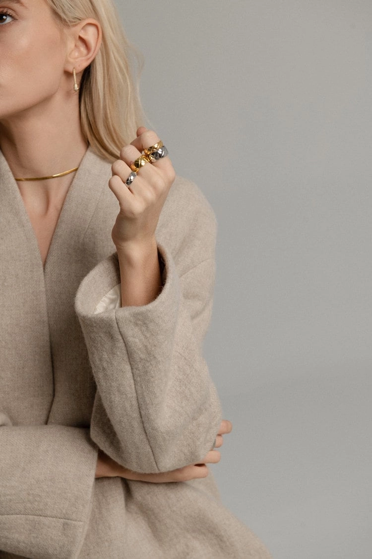 Timeless Shine Jewelry Classic Quilted Ring 18K Plain 3mm/6mm/10mm