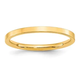 10K Yellow Gold Comfort Fit 2mm 3mm 4mm 5mm Flat Men's Women's Wedding Band Ring. Anniversary Cigar Band Thumb Wedding Look