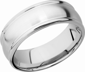 Fashion Accent Effortless Design Cobalt Chrome 8mm domed band with rounded edges