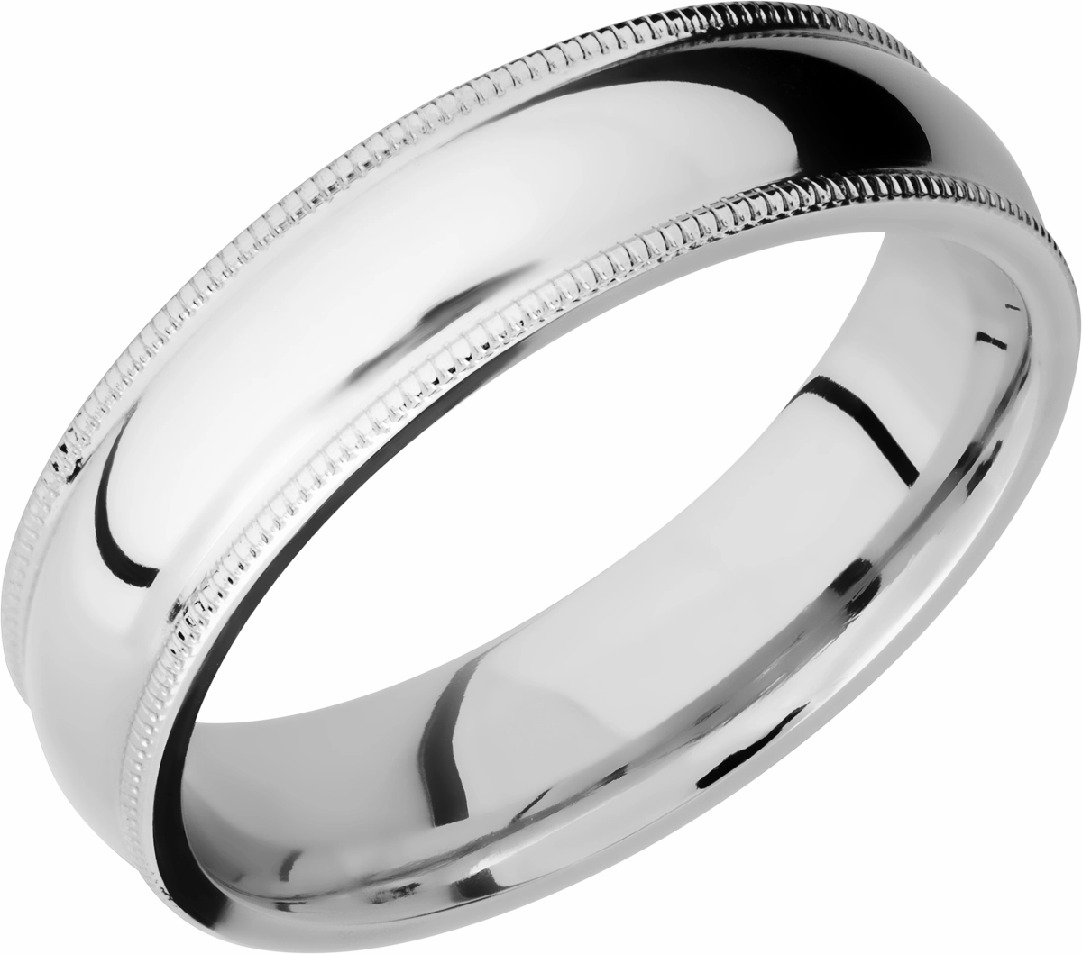 Brilliant Piece Cobalt chrome 6mm domed band with milgrain detail