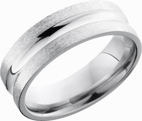 Cobalt chrome 7mm concave band Elegant Snap Bold Touch