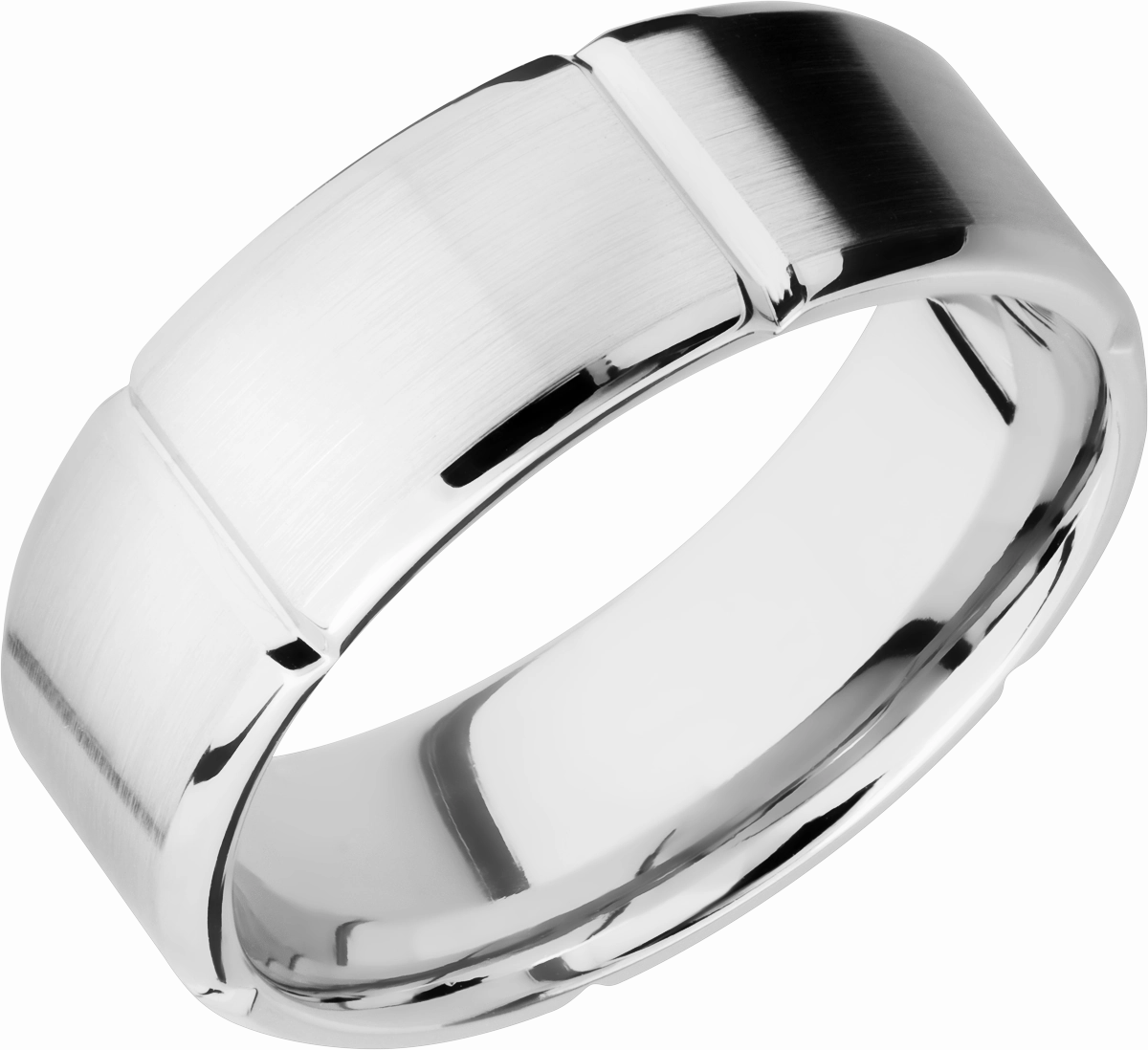 Custom Accessories Cobalt chrome 8mm beveled band with 6 segments