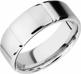 Custom Accessories Cobalt chrome 8mm beveled band with 6 segments