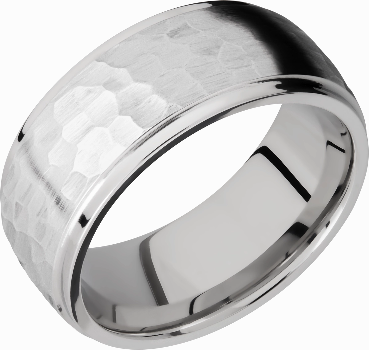 Cobalt chrome 9mm domed band with grooved edges Refined Mood Everyday Favorite