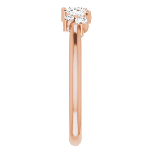 14K Rose 1/3 CTW Diamond Multi-Shape Ring Fresh Form HighEnd Insignia