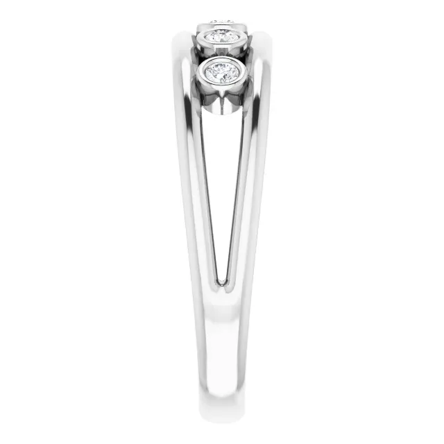 Minimalist Adornment Superior Statement 14K White 1/8 CTW Diamond Negative Space Ring
