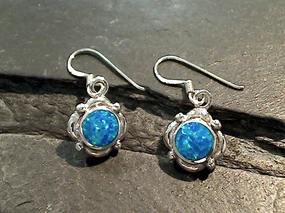 Lab Created Opal, Sterling Silver Earrings Minimalist Option Affordable Must-Have