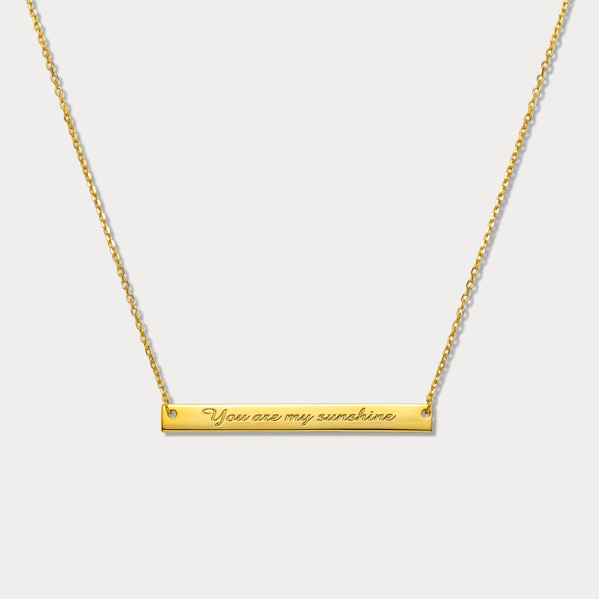 Statement Accent soft look Serif Custom Sentence Tag Chain Necklace