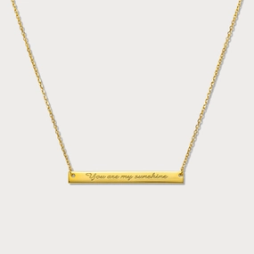 Statement Accent soft look Serif Custom Sentence Tag Chain Necklace