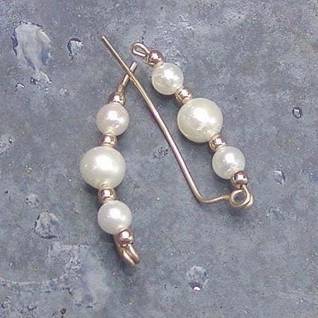 Luxurious Accessory Freshwater Pearls Ear Climbers - June Birthstone - Ear Sweep 16