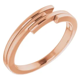 Contemporary Creation Brilliant Product 14K Rose Geometric Ring