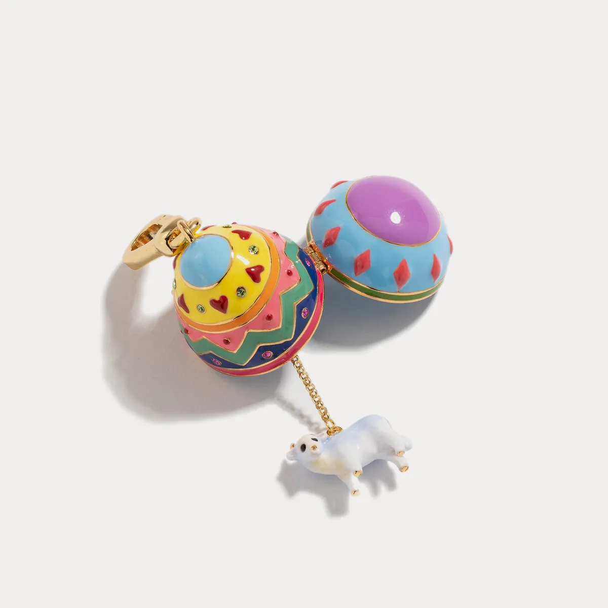 Zodiac Easter Egg Locket Necklace Refined Detail Shiny Design