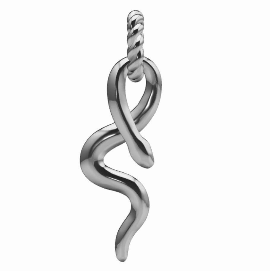 Crafted Accent Delicate Edge Snake Charm