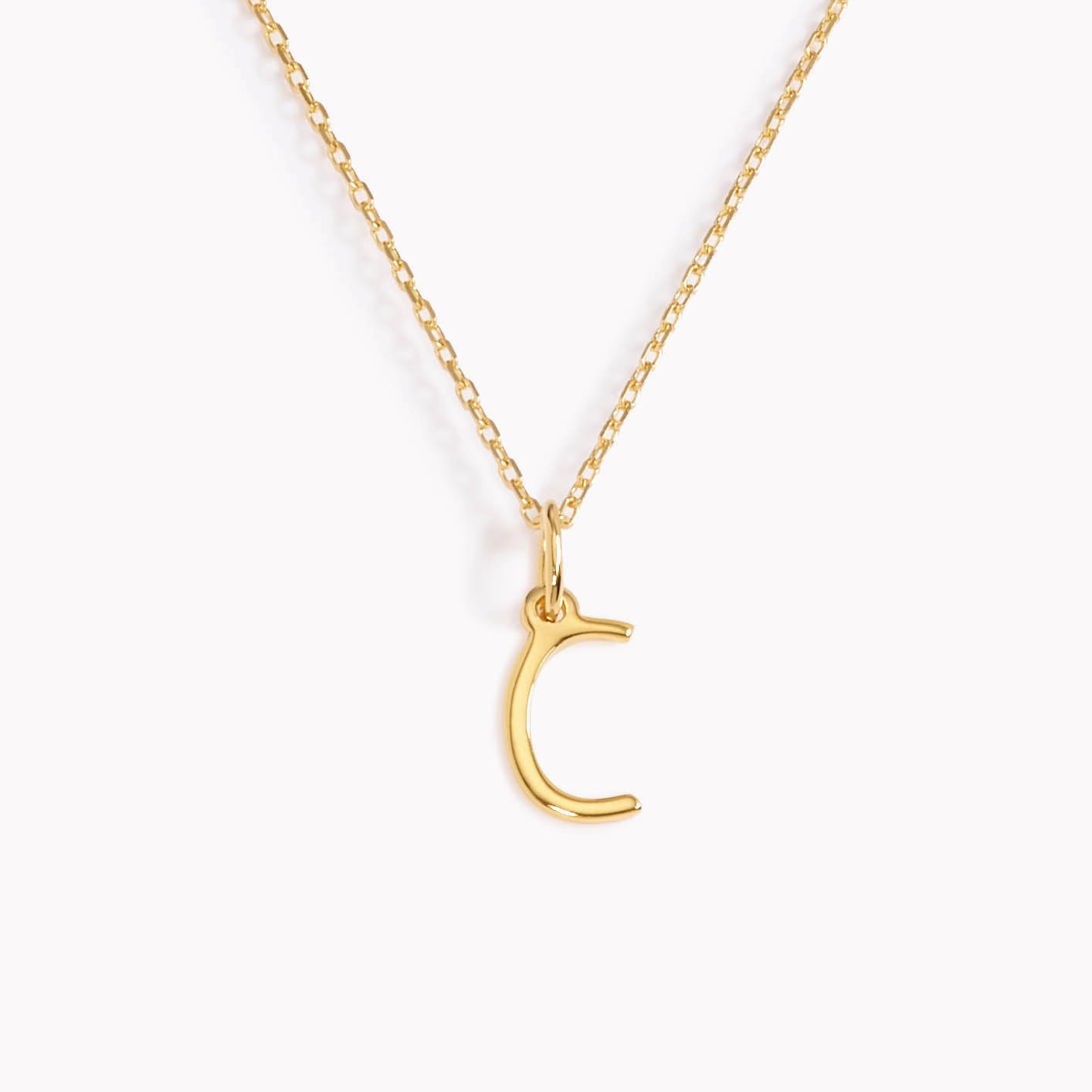 Precious Design C Necklace / Gold Initial Necklace