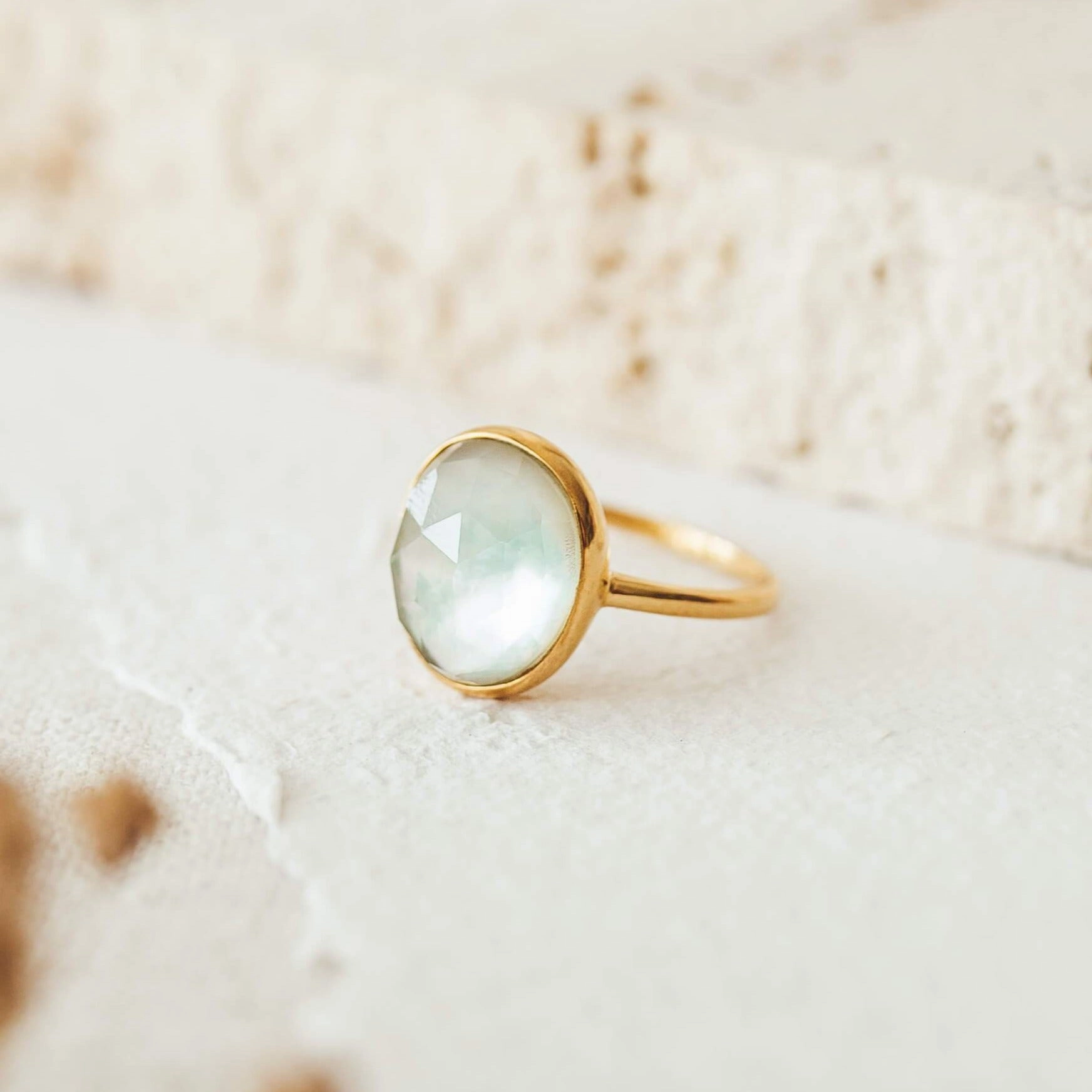 Green Amethyst Statement Ring Doublet - Window to my Soul Fashion Layer