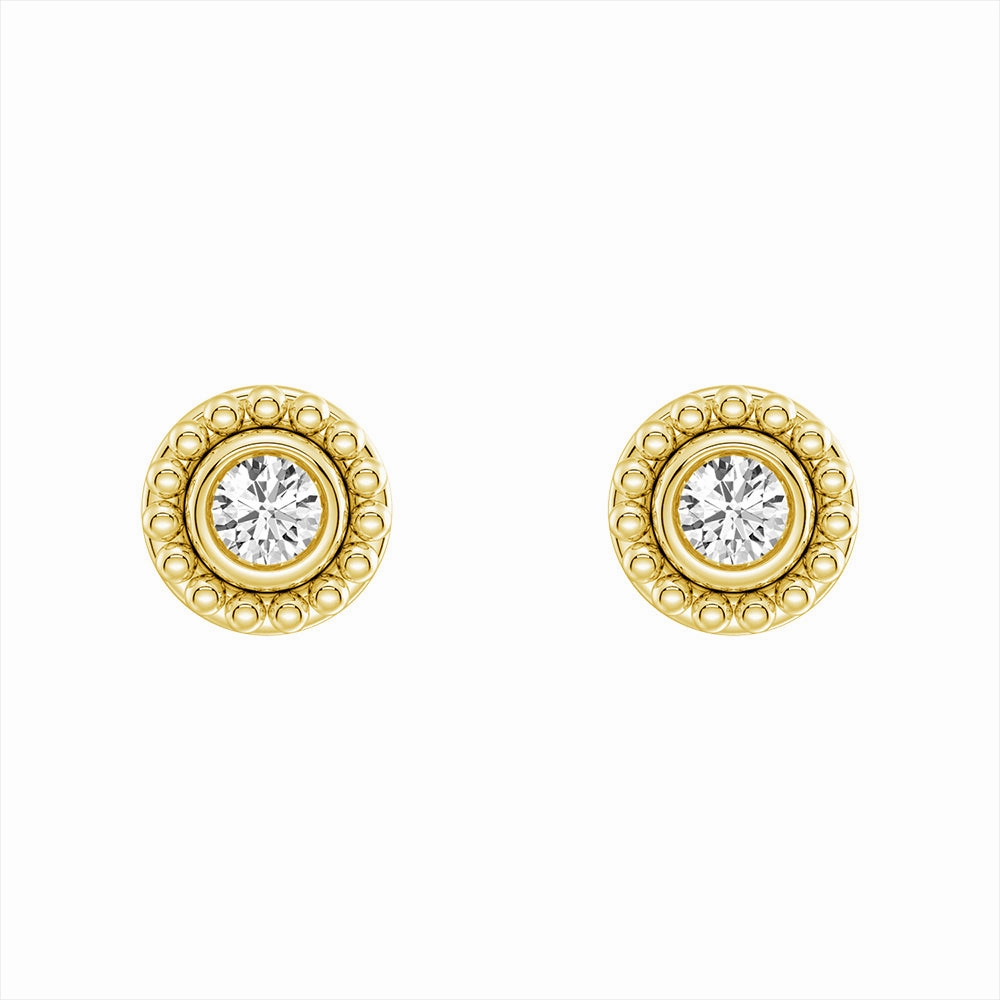 Convertible 2 in 1 Beaded Jacket Stud Earrings with Lab Grown Diamond Event Favorite Finishing Accent