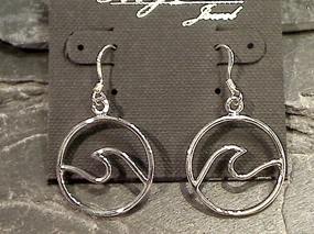 Modern Style Metallic Embellishment Sterling Silver Wave Earrings