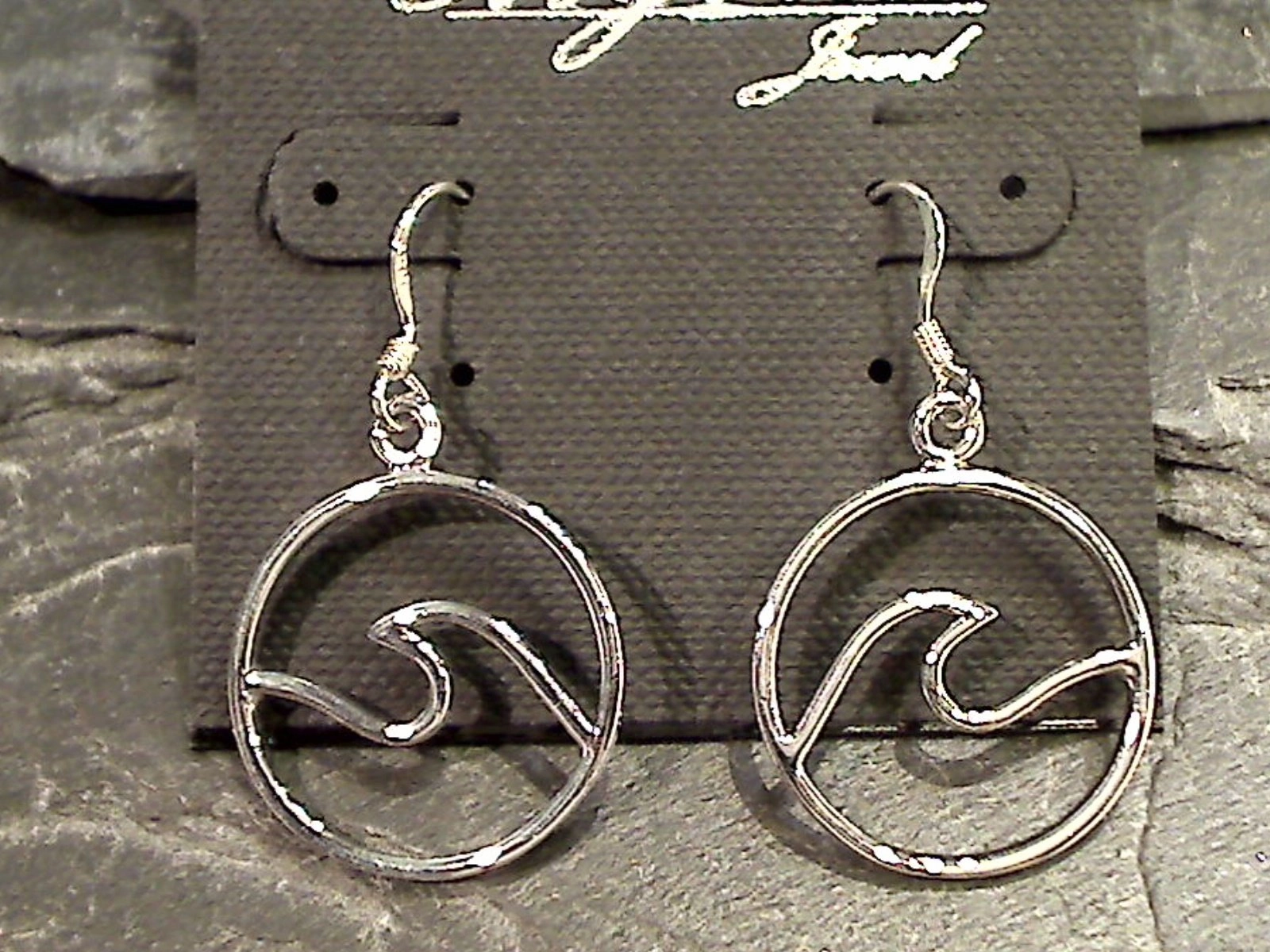Modern Style Metallic Embellishment Sterling Silver Wave Earrings