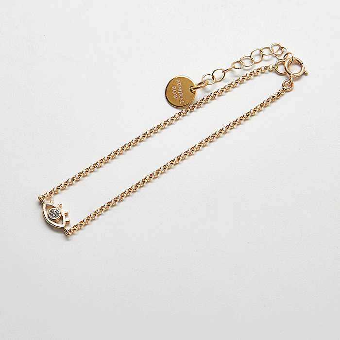 Unique Glow Gloss Mode Gold Evil Eye Bracelet