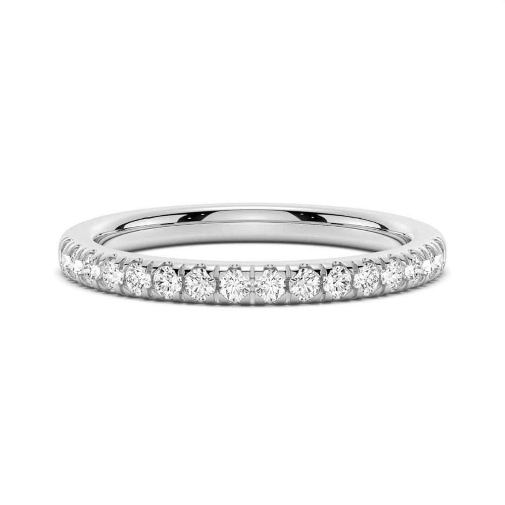 Exclusive Design Chic Design Classic French Pave Moissanite Anniversary Band