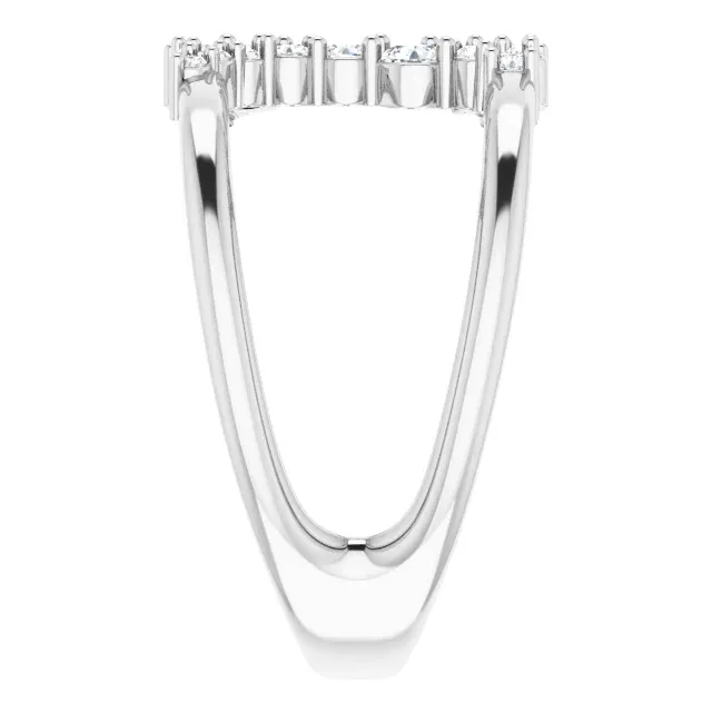 Value Ornament Minimal Present 14K White 1/3 CTW Diamond Negative Space Ring