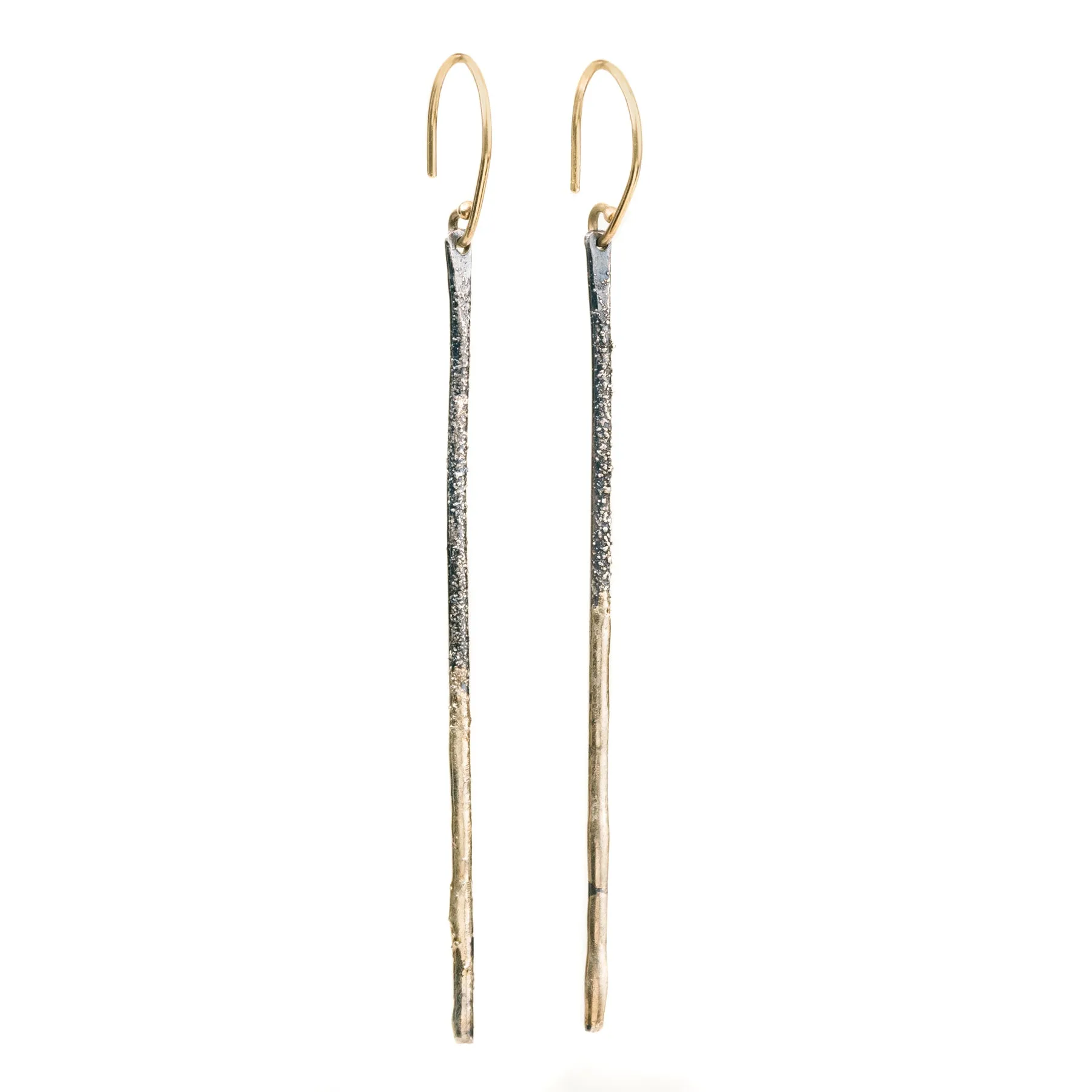 Iconic Touch The About Town Earrings - 18k Gold Fused with Oxidized Silver