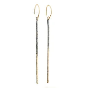 Iconic Touch The About Town Earrings - 18k Gold Fused with Oxidized Silver
