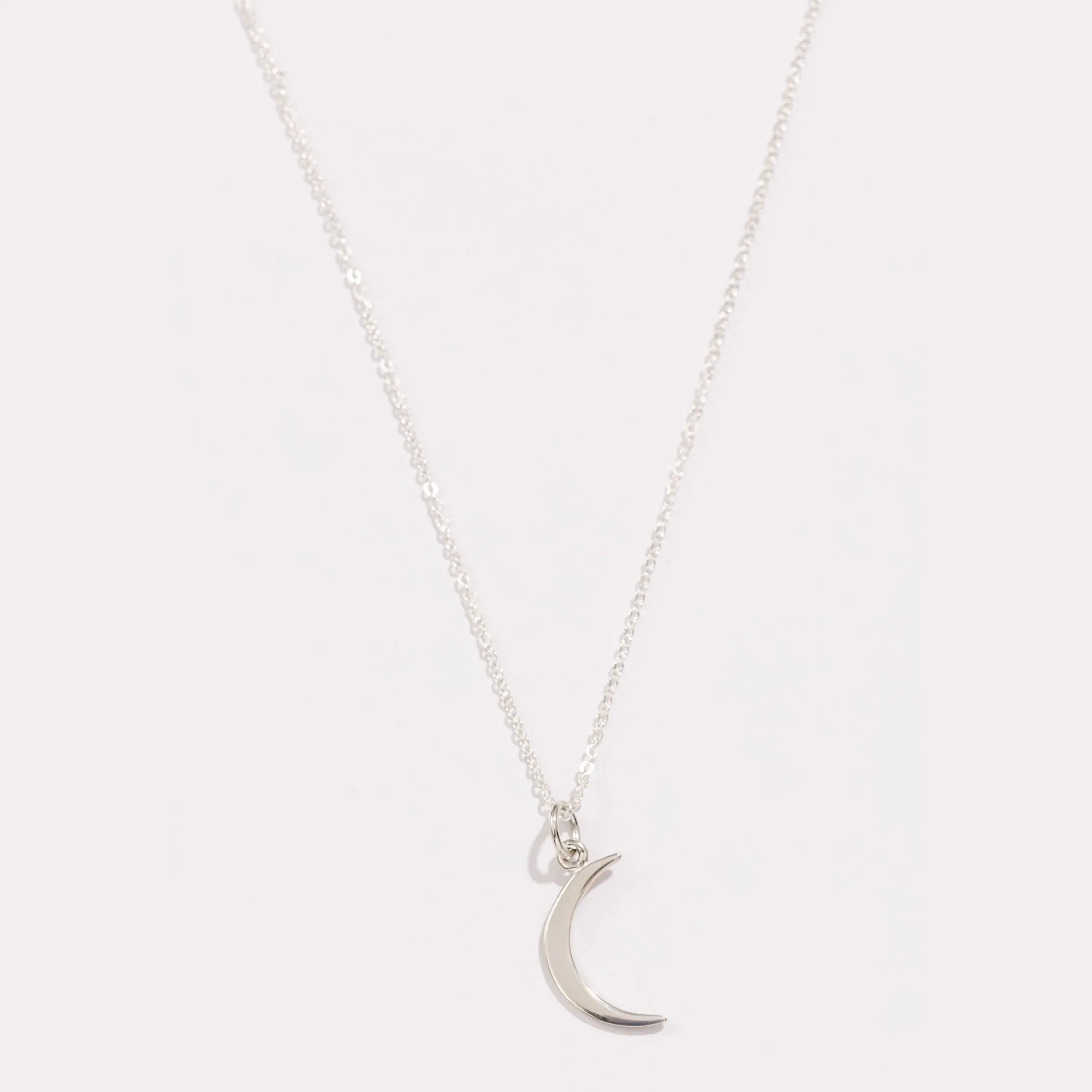 Crescent Moon Pendant Edgy Detail